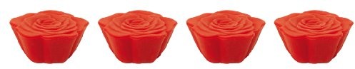 Zak Designs ZAK.wzorów 0078  520 róże podkładka pod gorące naczynia 4-częściowy zestaw czerwony 0078-520