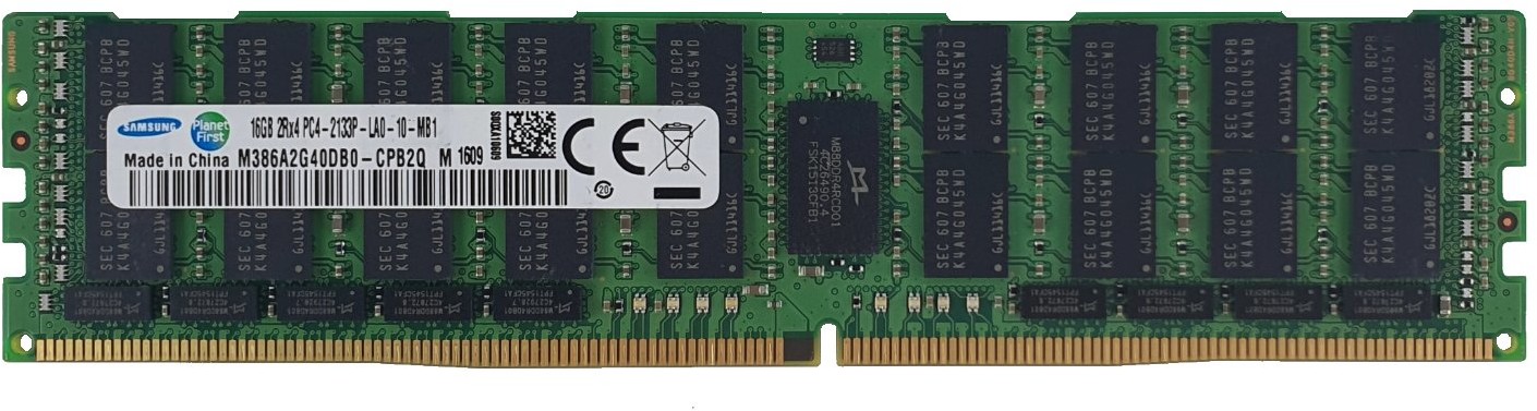 Samsung RAM 1x 16GB DDR4 2Rx8 2133MHz PC4-17000 ECC LOAD REDUCED M386A2G40DB0-CPB M386A2G40DB0-CPB