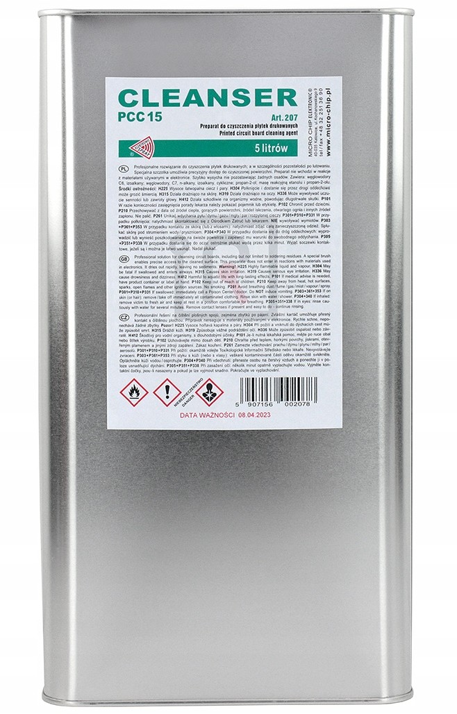 Cleanser Pcc 15 Do Czyszczenia Płytek Pcb 5L Płyn