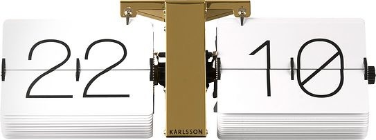 Karlsson Zegar klapkowy No Case mosiądz KA5601WH