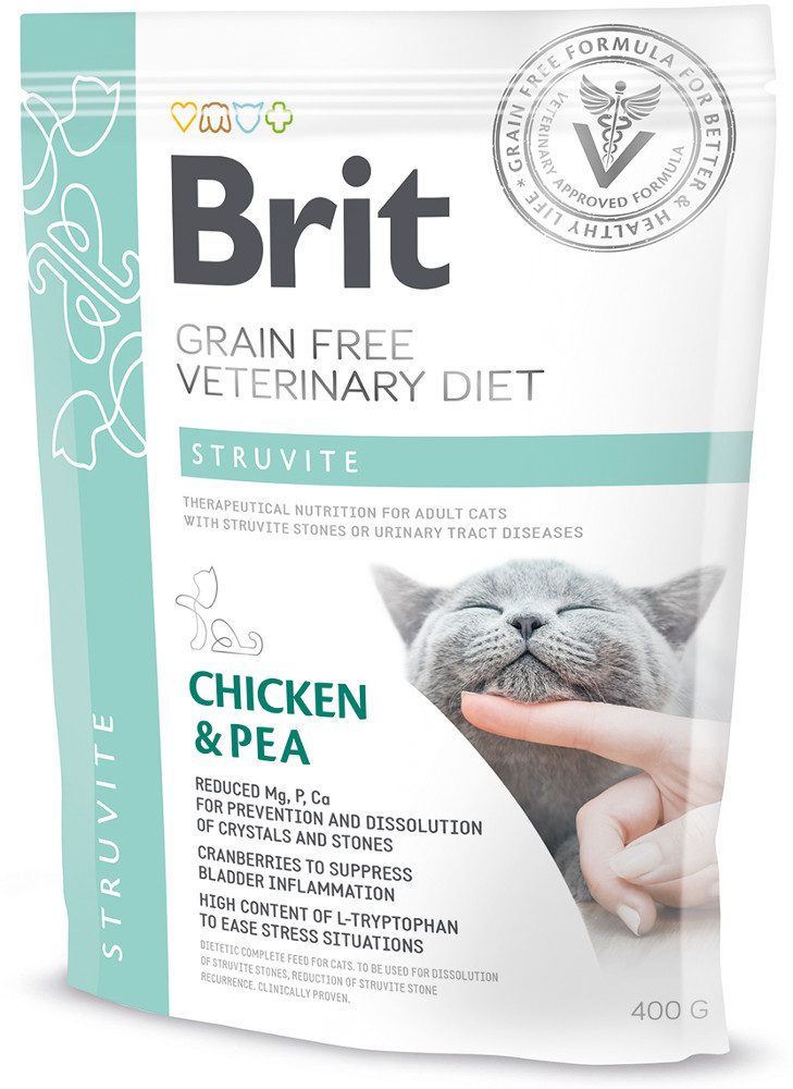 Brit VET Brit Veterinary Diet Struvite Chicken&Pea Sucha Karma dla kota op 400g