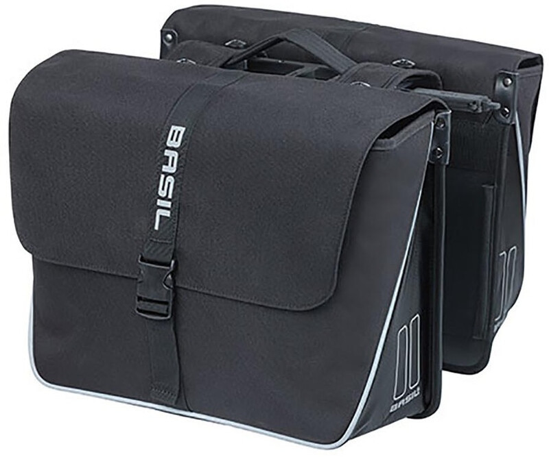 Basil Forte Double Pannier Bag 35l incl. MIK Plate, czarny 2022 Sakwy