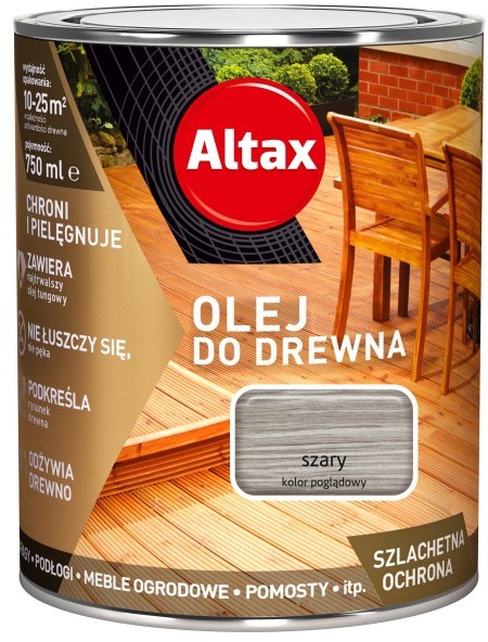 Altax Olej do drewna szary 0 75 l 50040-35-000075
