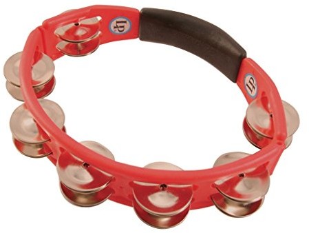 Latin Percussion LP LP861502 Ręczne stalowe dżingle Cyclops Tamburyn - czerwony LP861502