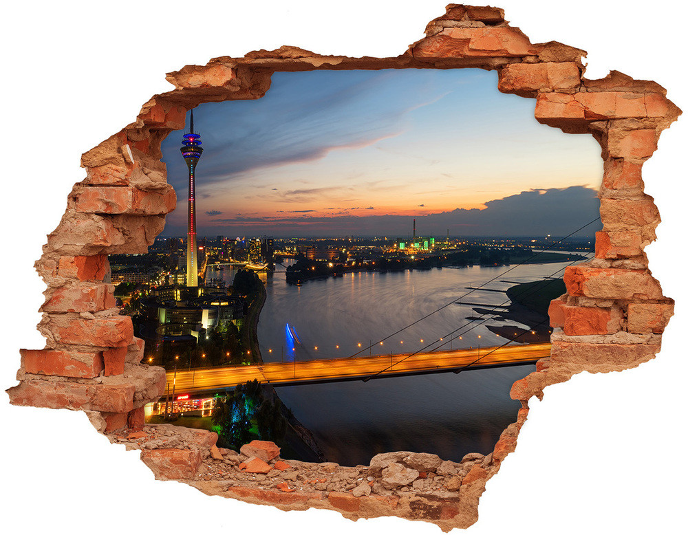 Wallmuralia.pl Fototapeta dziura na ścianę Dusseldorf Niemcy