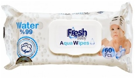 AQUA KOZMETK AquaWipes Fresh Baby, chustczki nawilżane 60szt. 8682665880177