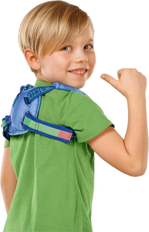 Dziecięcy stabilizator obojczyka - bezpieczna i niezawodna stabilizacja obręczy barkowej przy złamaniach i urazach (MEDI clavicle support kidz)