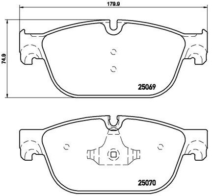 BREMBO Zestaw klocków hamulcowych, hamulce tarczowe P 61 107