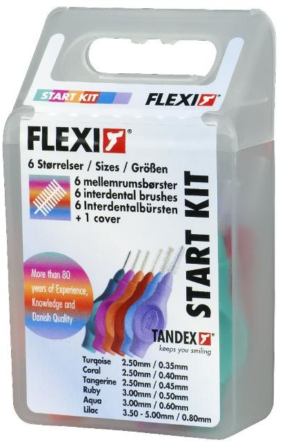 Tandex A/S czyściki międzyzębowe FLEXI START KIT MIX 6szt. w opak.