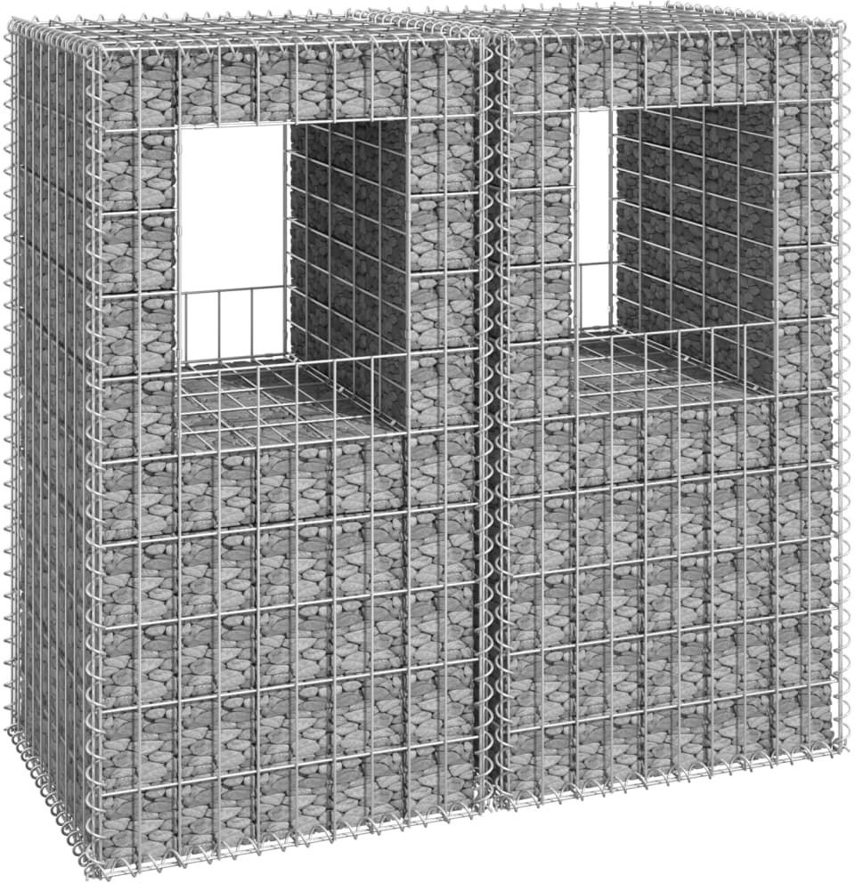 vidaxl Słupki gabionowe, 2 szt., 50x50x100 cm, żelazo! 151269