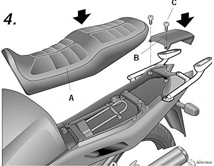 Shad SHAD Y0XJ94ST zestaw montażowy do górnej obudowy Yamaha XJ 900 1994, czarny Y0XJ94ST