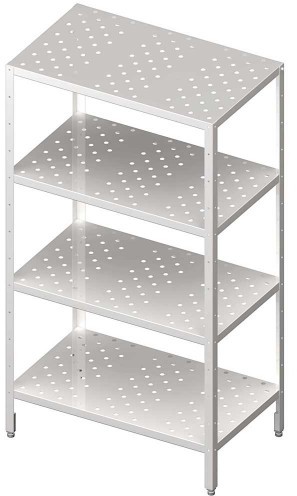 Stalgast Regał magazynowy półki perforowane 800x400x1800 mm 981894080