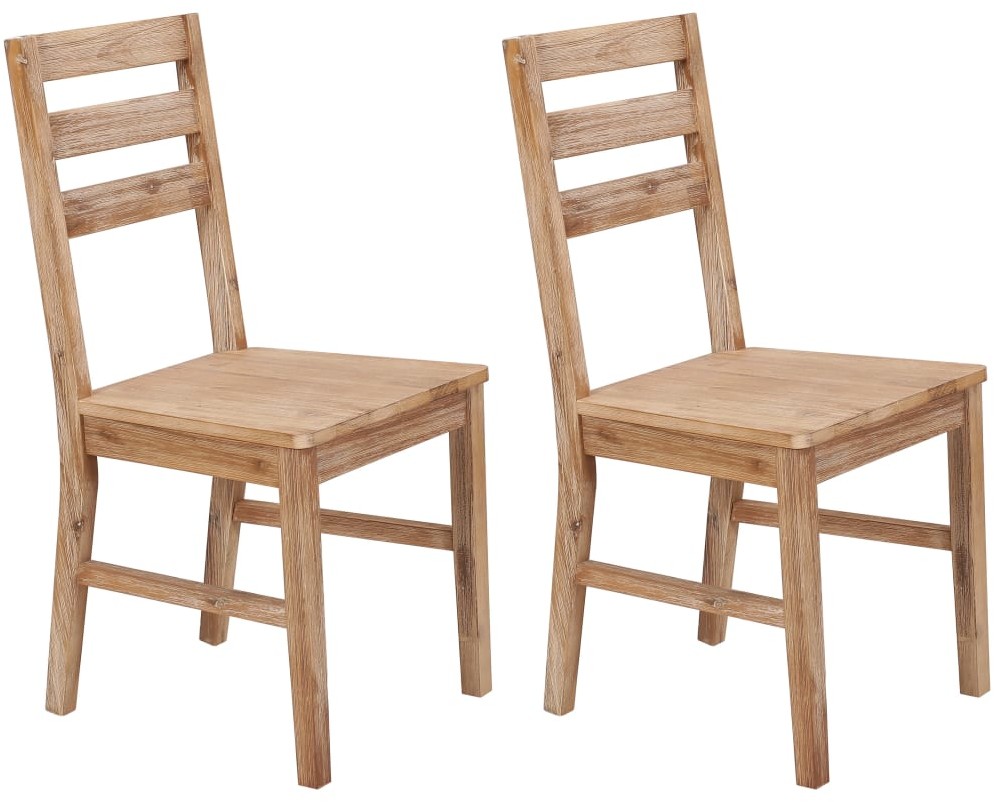 vidaXL Krzesła jadalniane, 2 szt., lite drewno akacjowe