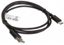 ABCVISION Przewód USB-W-C/USB-W-1M/B czarny 1m USB-W-C/USB-W-1M/B