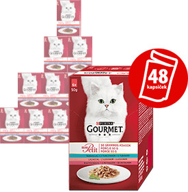 Purina Gourmet Mon Petit Multipack 8x(6x50g) tuńczyk łosoś pstrąg w sosie # z wartością produktów powyżej 89zł!