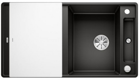 Blanco Zlewozmywak Axia III 5 S-F Silgranit PuraDur Czarny + deska szklana 525846