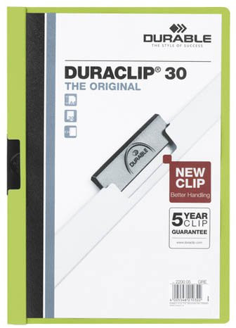 Durable SKOROSZYT ZACISKOWY DURACLIP ORIGINAL ZIELONY 30K