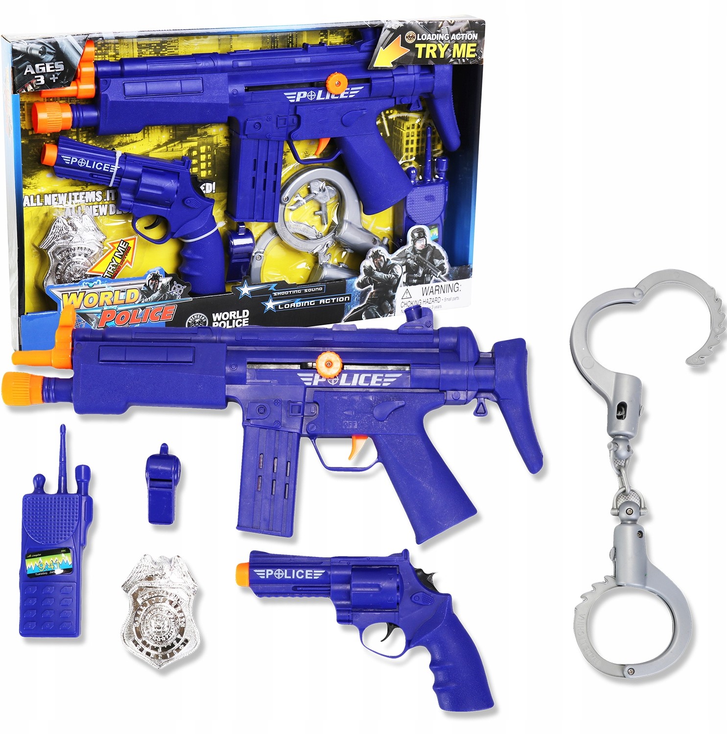 Zestaw komplet Policjanta karabin odznaka pistolet