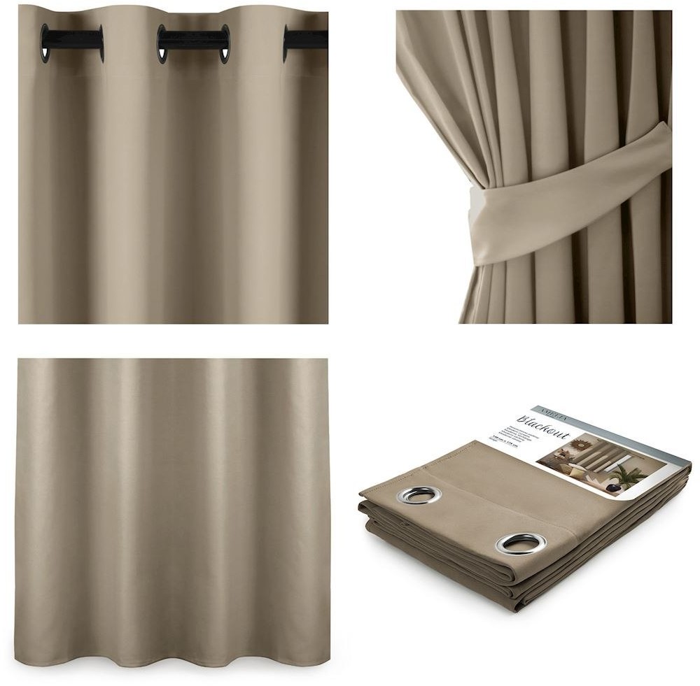 Amelia Home Zasłona Blackout 140x175 BLACKOUT/EYE/W/175