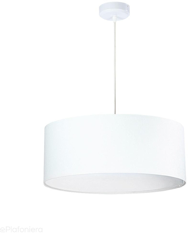 Koncept BPS Welurowy abażur Lilia - biała lampa wisząca do salonu, sypialni (kolekcja - Standard, 1xE27) ręczn 010-060-60cm