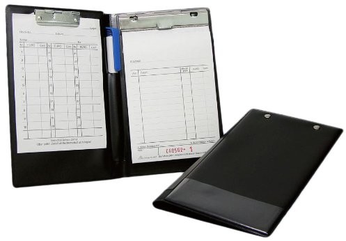 Wedo 57101 kasa fiskalna blok etui kasa fiskalna Block Binder (A6, tworzywo sztuczne) Czarny 57101