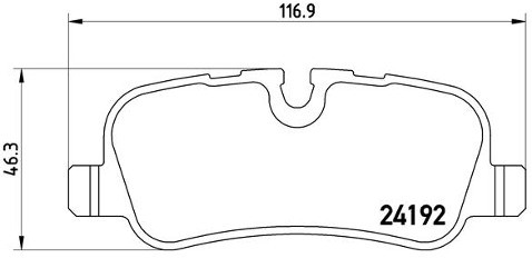 BREMBO Zestaw klocków hamulcowych, hamulce tarczowe P 44 019