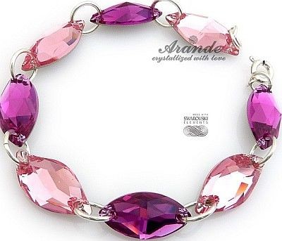 Swarovski Arande Elegancka Bransoletka Fuchsia Rose 2223834451