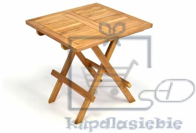 Divero Składany stolik ogrodowy drewniany 50 cm