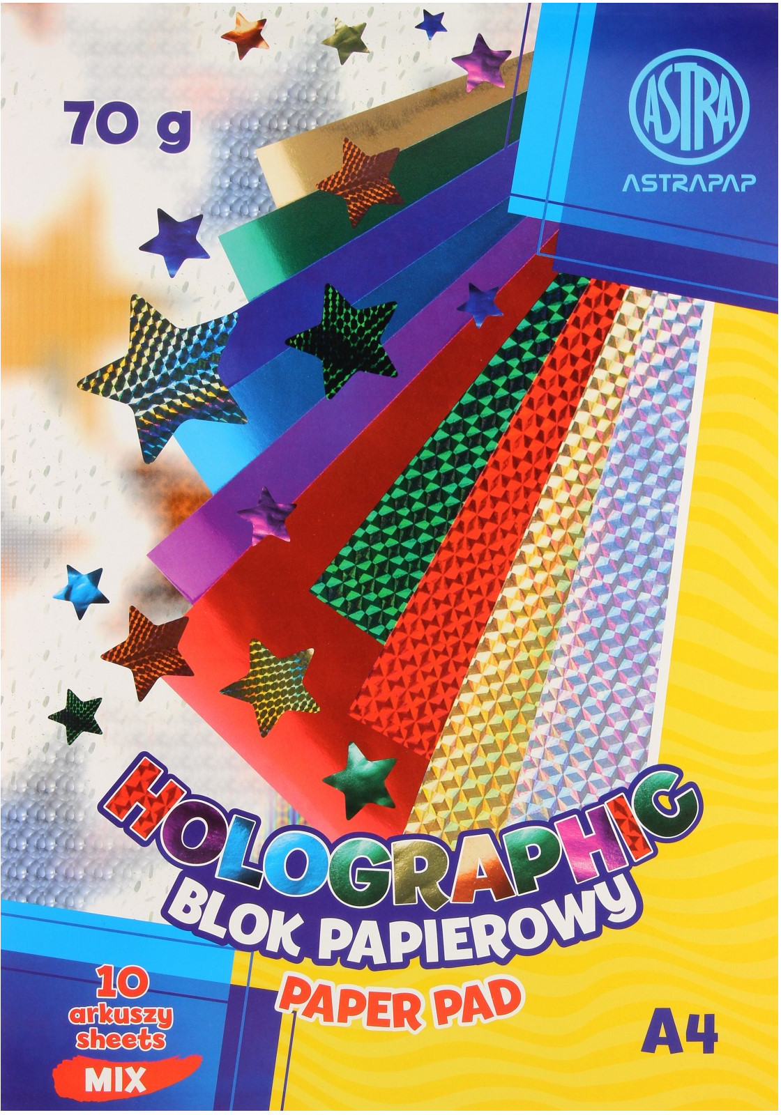 ASTRA Blok papierów holograficznych A4/10 70g AstraPap