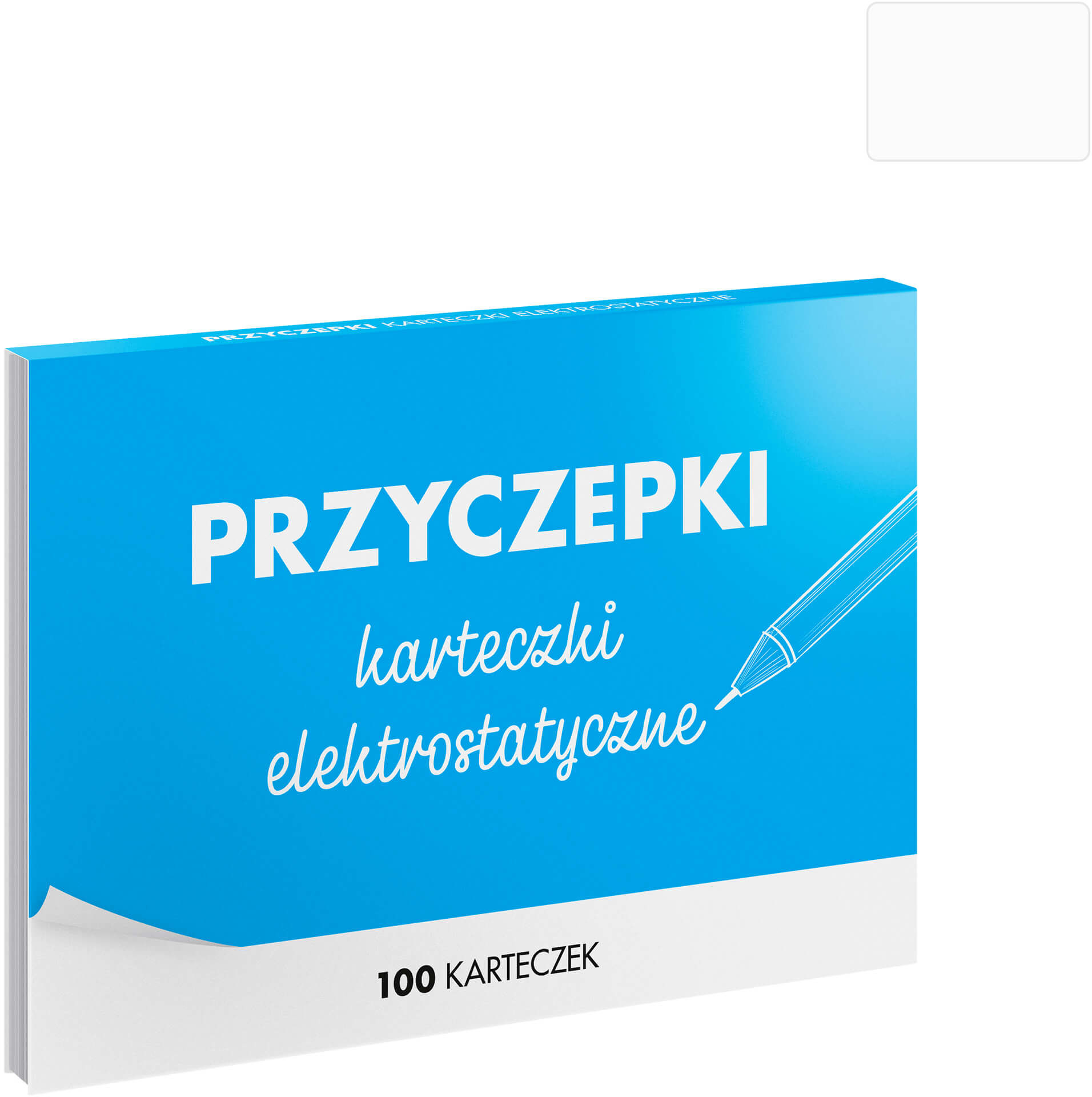 PRZYCZEPKI - białe karteczki elektrostatyczne - 100 szt. PRZ100-W