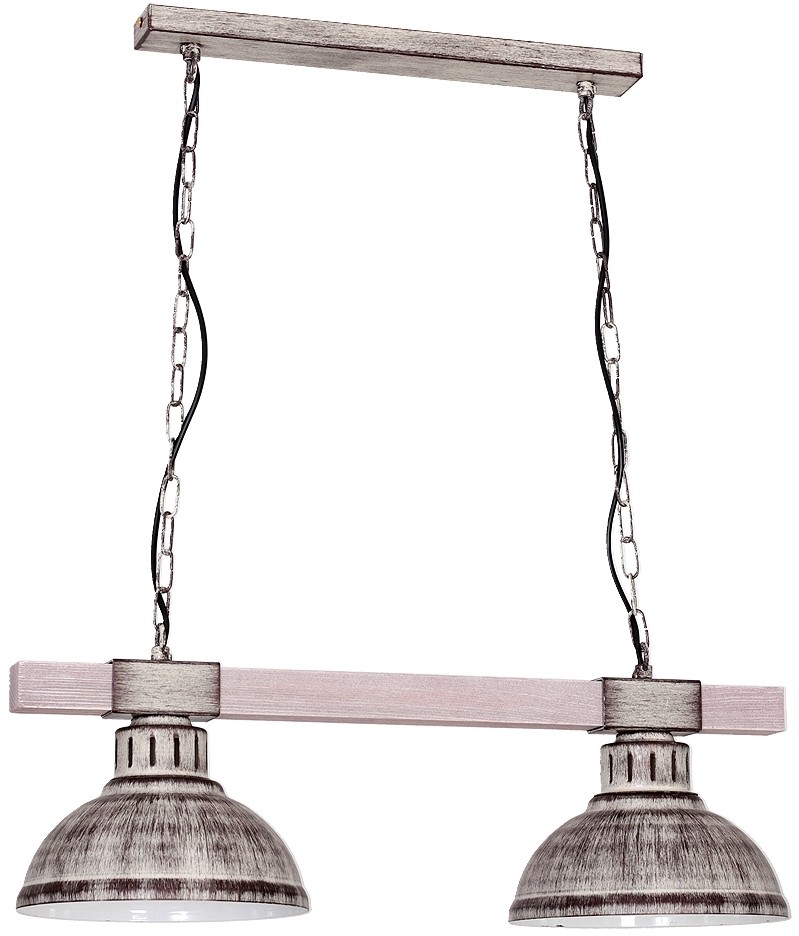Luminex Lampa wisząca HAKON 2xE27/60W/230V szara