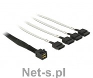 Delock Kabel Mini SAS HD SFF-8643 > 4 x SATA 7 Pin 0.5m (83392)