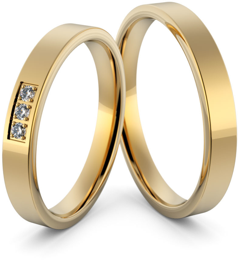 Eminence Obrączki ślubne klasyczne płaskie 3 mm Au-classic-11