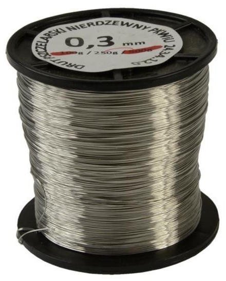Drut pszczelarski nierdzewny 0,3 mm - 250g - Łysoń