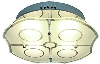 Eco Light ECO Light lampa sufitowa LED Varese, chrom, 1400 LM, 24 W, 27 x 27 cm, IP20, w kolorze srebrnym 8707 8707