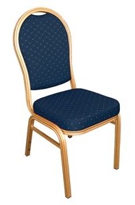 Bolero Krzesło bankietowe z oparciem owalnym | niebieskie lub czerwone | 440x470x(H)940mm | 4szt. U526