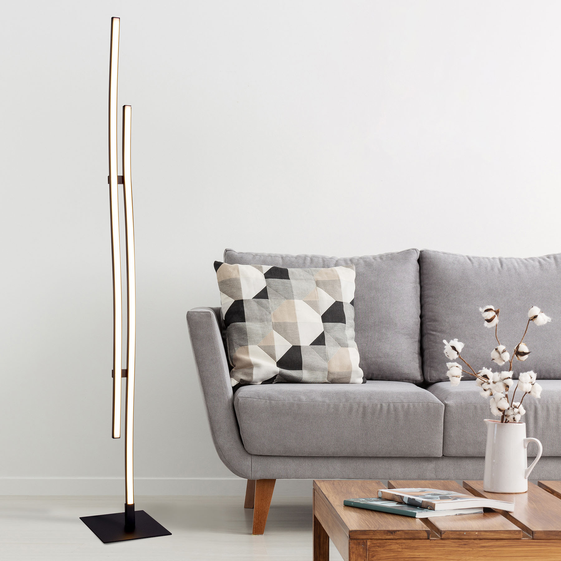 Näve Lampa stojąca LED Onda, 2-punktowa