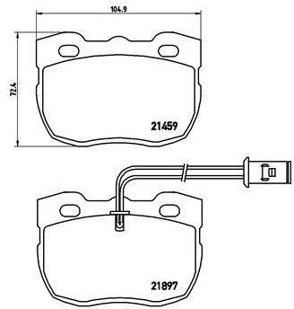 BREMBO Zestaw klocków hamulcowych, hamulce tarczowe P 44 004