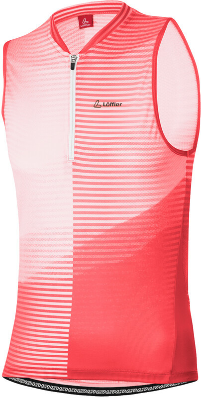 Löffler Aero Half-Zip Bike Tank Top Women, sunrise