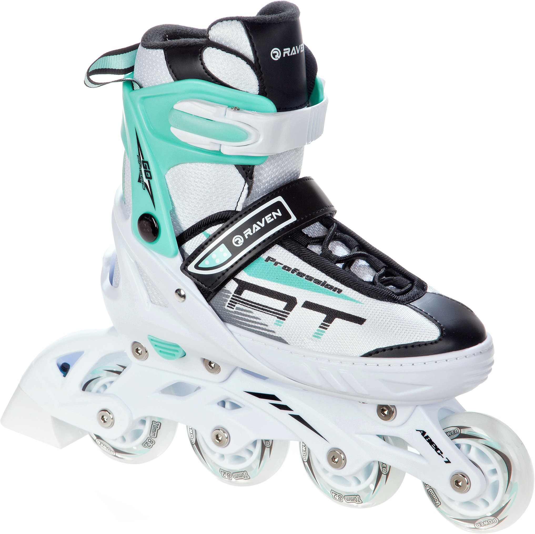 Rolki Raven Profession White/Mint 31-35 Kauczuk