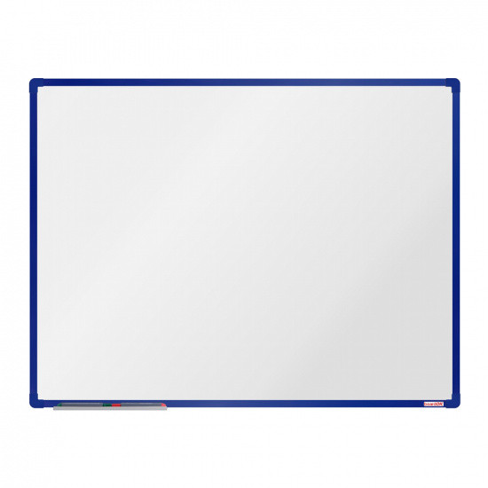 boardOK Biała magnetyczna tablica boardOK, 120 x 90 cm, niebieska rama VOK120090-1200