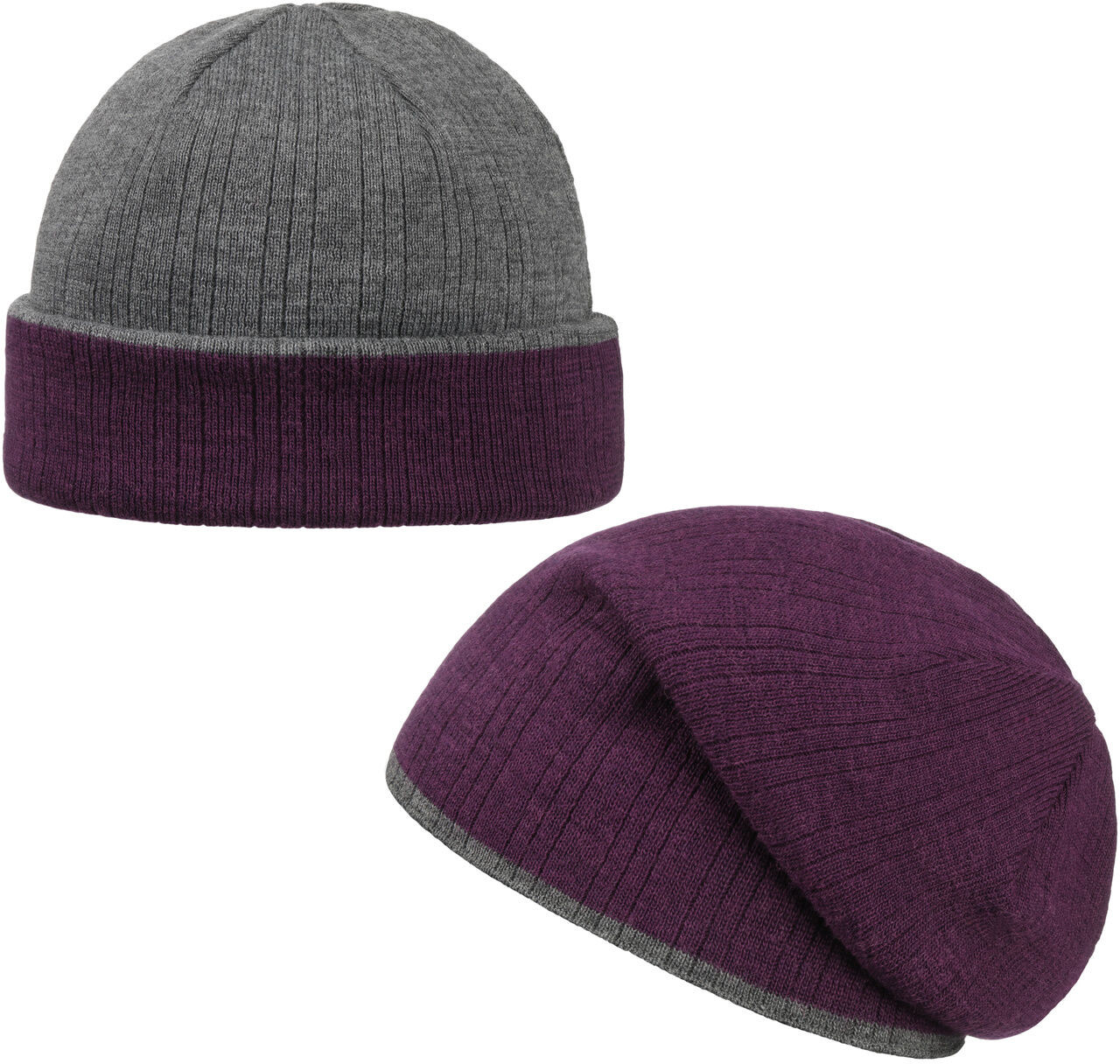 Czapka Dwustronna Twotone by bedacht, szary, One Size