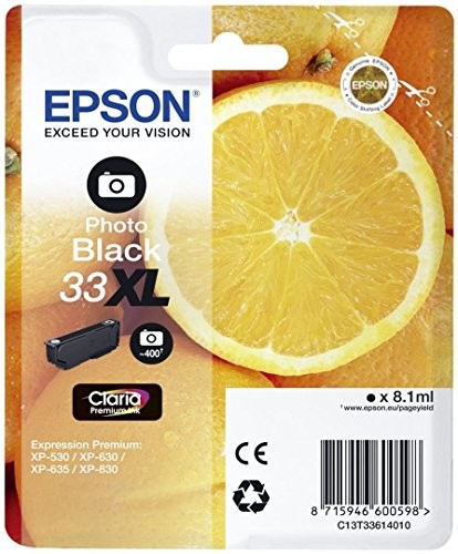 Epson c13t33614022 Photo Black oryginalne wkłady atramentowe Pack of 1 C13T33614022