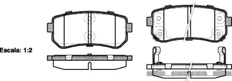 RoadHouse Zestaw klocków hamulcowych, hamulce tarczowe 21209.02