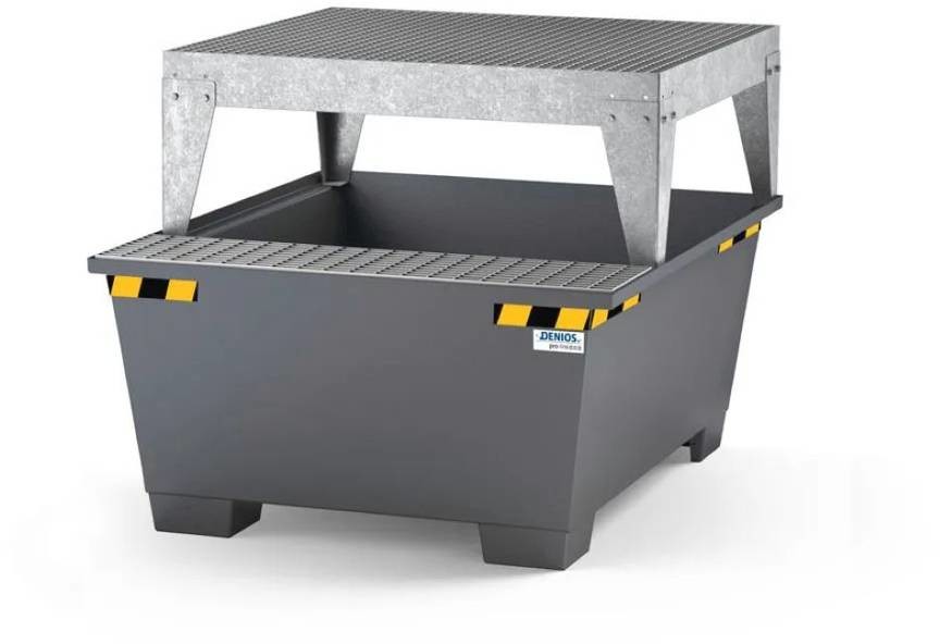 722 DENTA Wanna wychwytowa ze stali na 1 IBC lakierowana ze stojakiem do nalewania 1350x1650x1172 1000L 72279474 79474-uniw