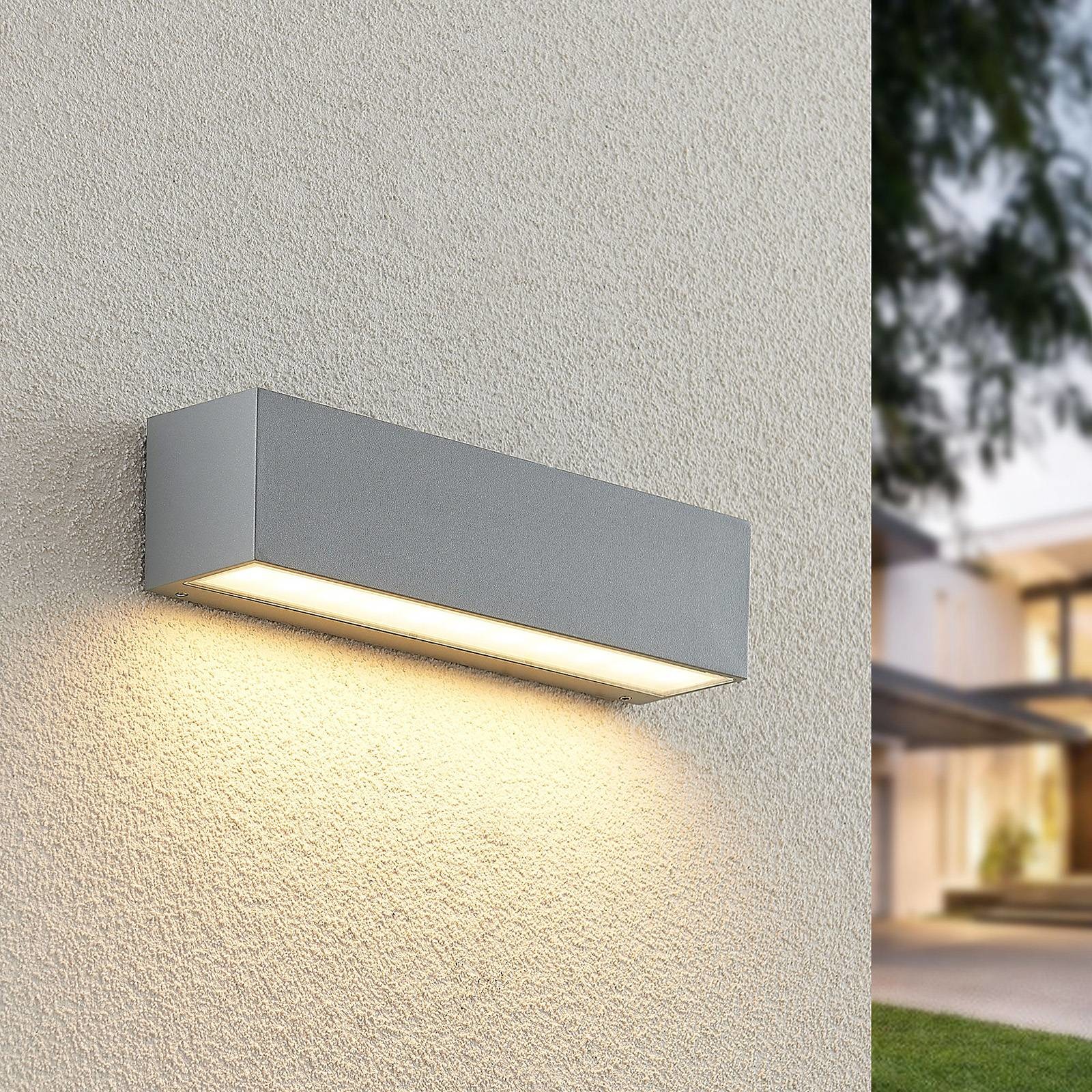 LUCANDE Lucande Lengo kinkiet LED, 25 cm, srebrny, 1-pkt.