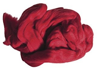 Rayher Rayher 5360018 czysta żywa wełna, czesana, worek 50 g, czerwony 53-600-18