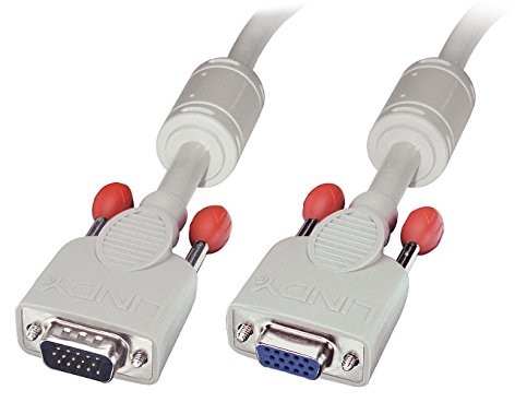 LINDY VGA monitorkabel DDC 15 pinów, wtyk/złącze HD szary, 0,25 m, szary 7,5 m 36365