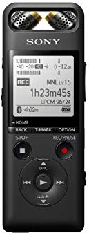 Sony PCM-A10 dyktafon (nagrywanie High-Res, FLAC, mikrofon stereo, gniazdo kart SD) czarny (PCMA10.CE7)