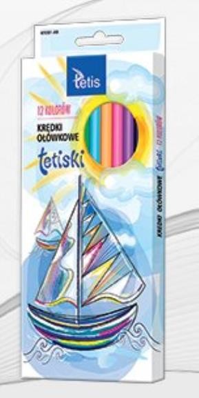Tetis Kredki 12kol ki trójkątne. TETIS